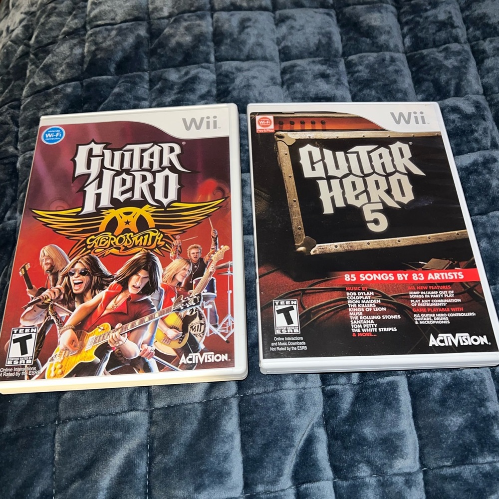 Wii Guitar Hero Aerosmith
Wii Guitar Hero 5
Guitar Not Included